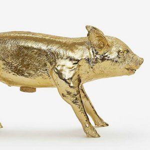 Gold Piggy Bank - life size piglett